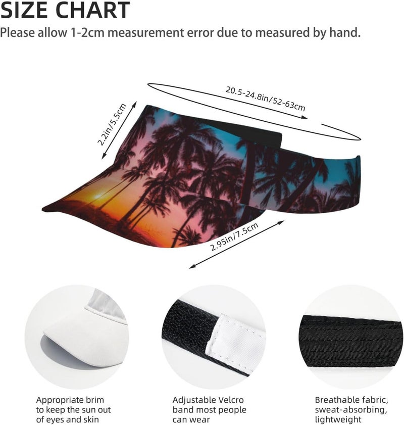 Gianlaima Sports Sun Visor Hats for Women Men Adjustable Lightweight Packable Sun Visor Hat Beach Pool Golf Tennis - Image 4